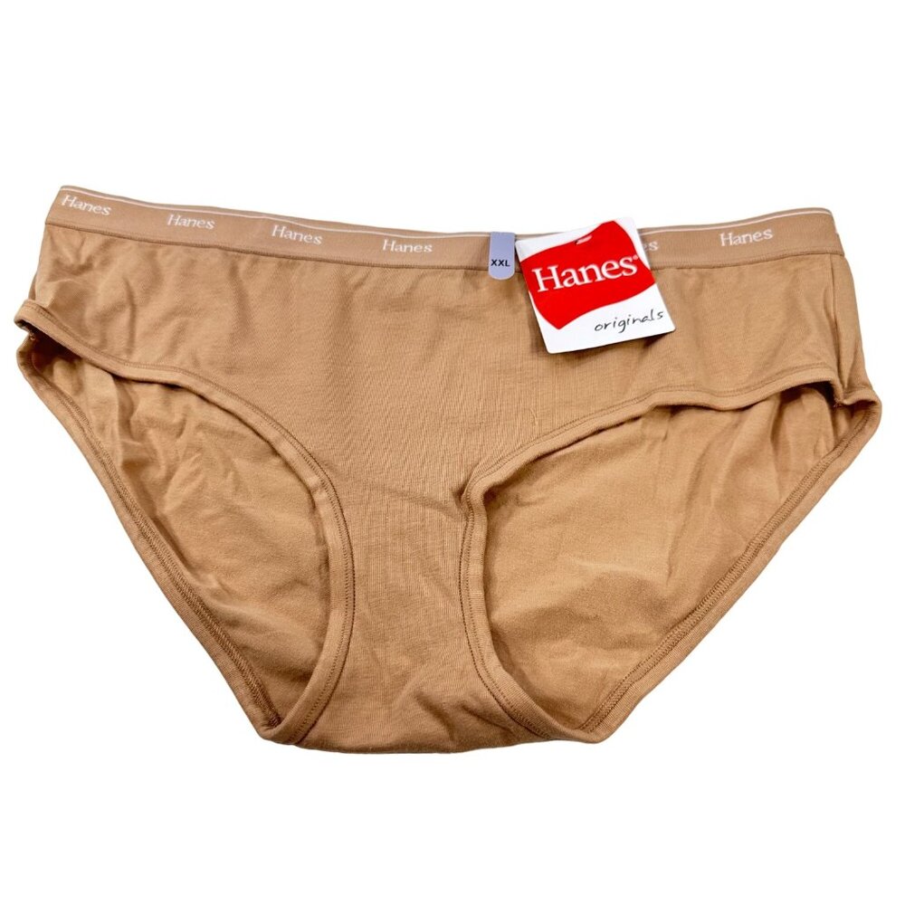 Hanes Women's Size 2XL Panty Brief Originals Beige New